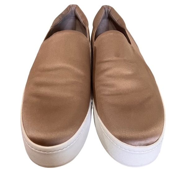Vince Champagne Satin Warren 90s Y2K Slip-On Loafers - Picture 3 of 10